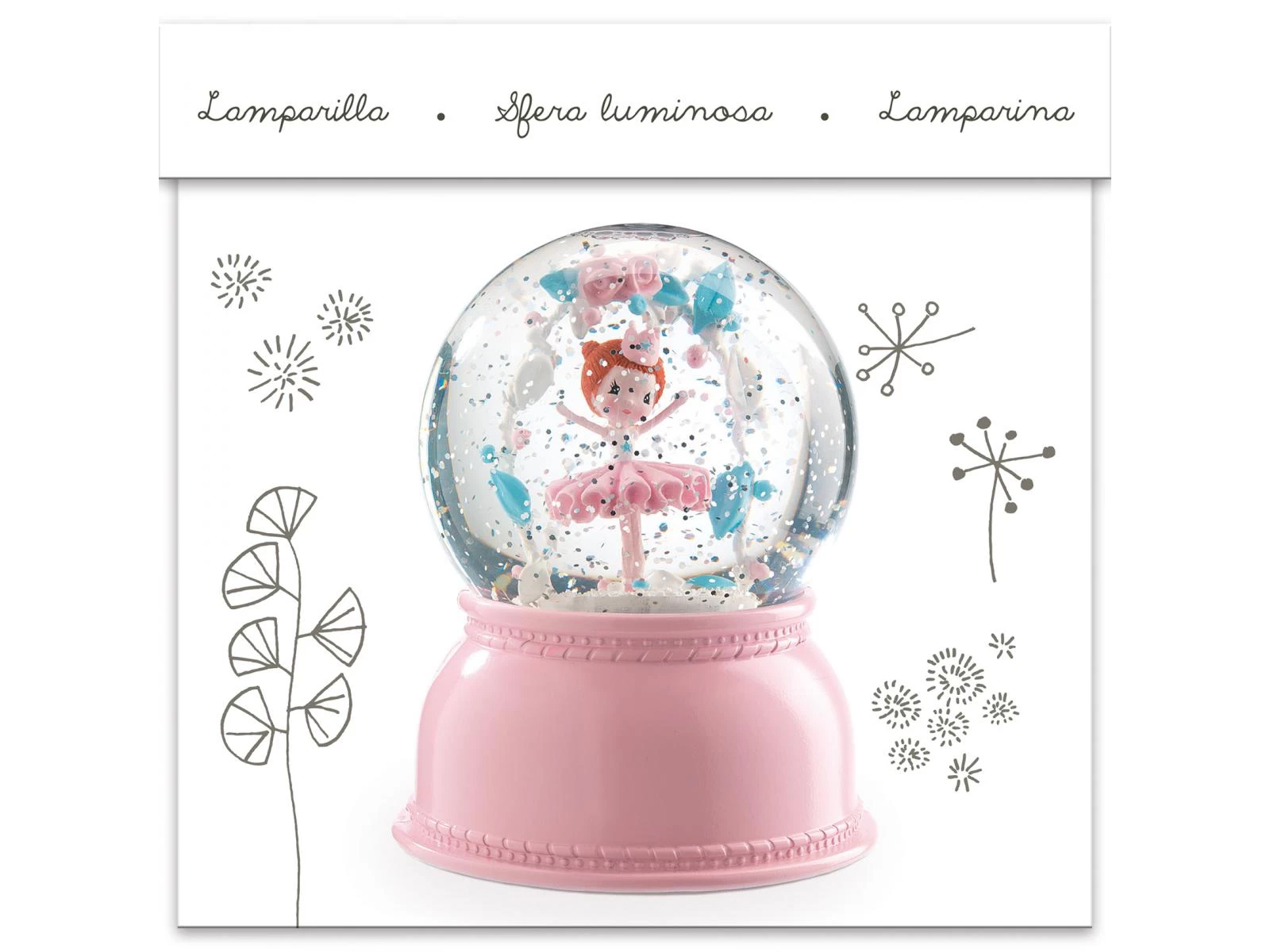 Djeco DD03400 - Veilleuses Boule à Neige Ballerine 4 Djeco DD03400 - Veilleuses Boule à Neige Ballerine – Image 4