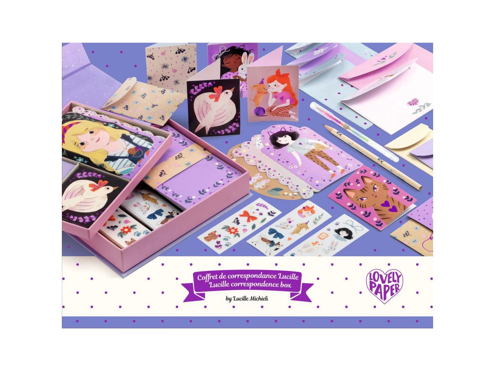 Djeco DD03670 - Coffret De Correspondance Lucille 1 Djeco DD03670 - Coffret De Correspondance Lucille