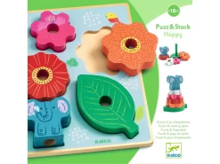 Djeco DJ01074 - Puzzles Relief - Puzz & Stack Happy -Djeco Le Paradis Des Jouets djeco dj01074 puzzles relief puzz stack happy 1600 3