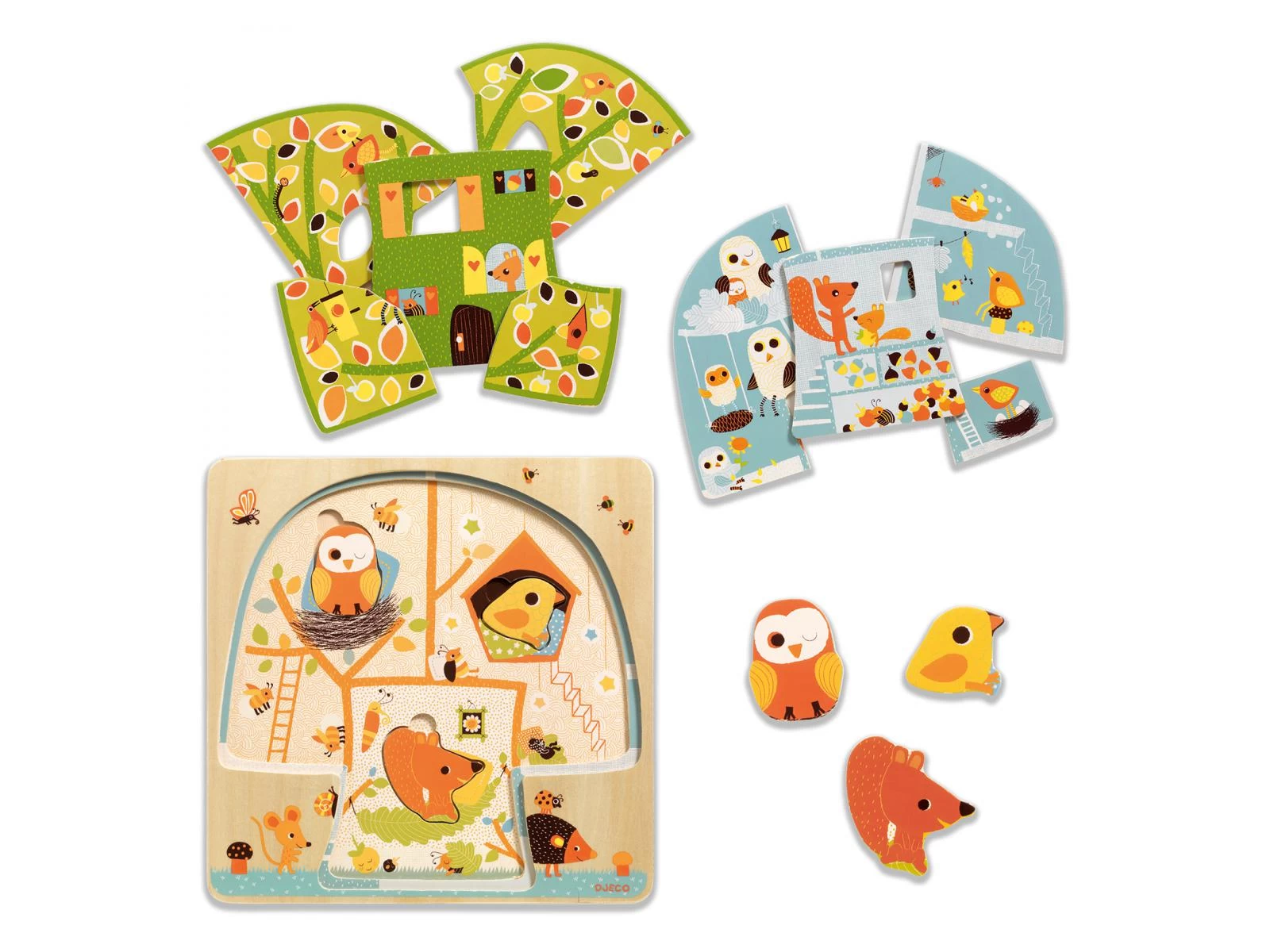 Djeco DJ01481 - Puzzles Bois 3 Niveaux - Chez-nut 2 Djeco DJ01481 - Puzzles Bois 3 Niveaux - Chez-nut – Image 2