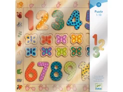 Djeco DJ01801 - Puzzles éducatif Bois - 1-10 -Djeco Le Paradis Des Jouets djeco dj01801 puzzles educatif bois 1 10 1600 3