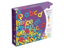 Djeco DJ03102 - Magnétiques Bois - 83 Script Letters