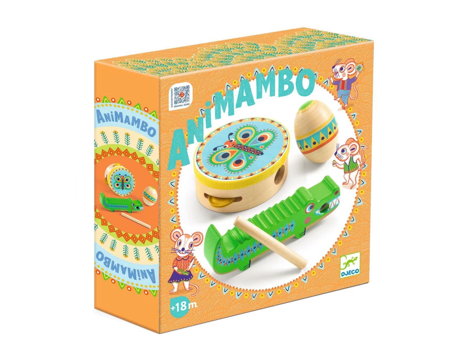 Djeco DJ06031 - Animambo - Set De Percusions: Tambourin,maracas, Guiro 1 Djeco DJ06031 - Animambo - Set De Percusions: Tambourin,maracas, Guiro