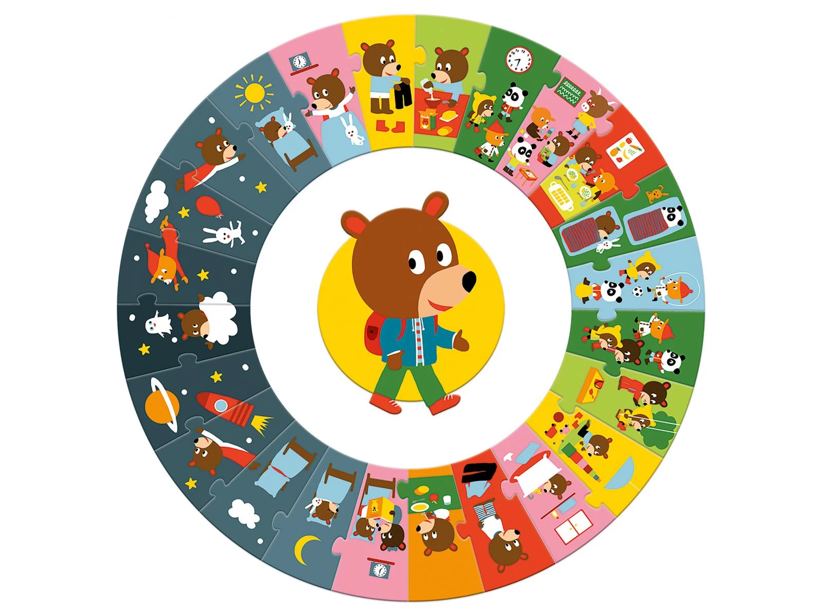 Djeco DJ07015 - Puzzles Géants - La Journée 2 Djeco DJ07015 - Puzzles Géants - La Journée – Image 2