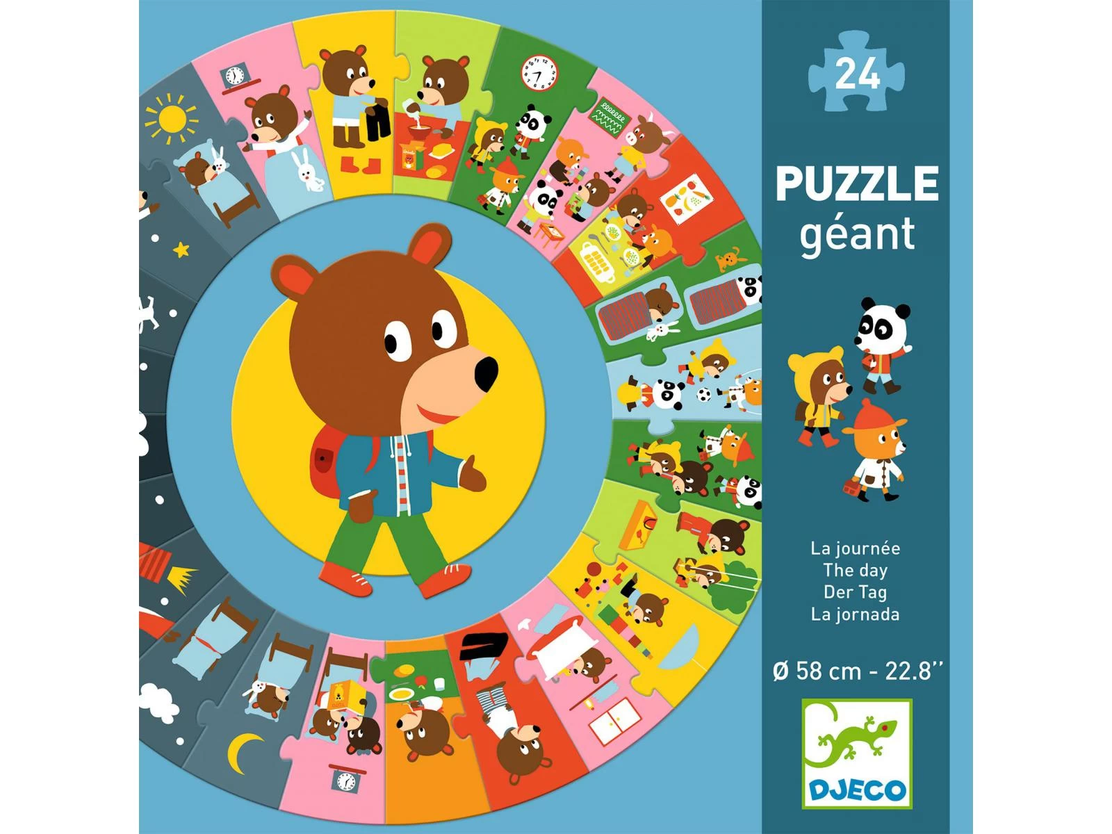 Djeco DJ07015 - Puzzles Géants - La Journée 4 Djeco DJ07015 - Puzzles Géants - La Journée – Image 4