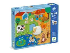 Djeco DJ07117 - Puzzles Géants - Tactilo Ferme