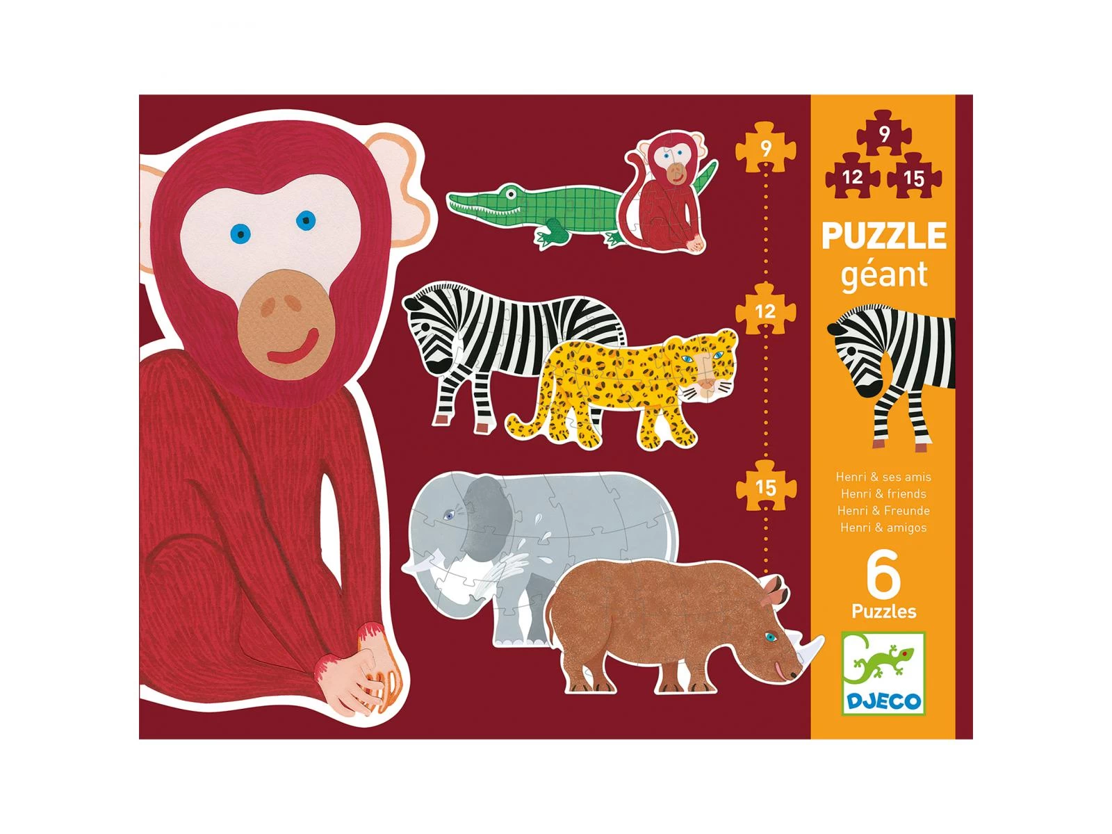 Djeco DJ07147 - Puzzles évolutifs - Henri & Ses Amis 4 Djeco DJ07147 - Puzzles évolutifs - Henri & Ses Amis – Image 4