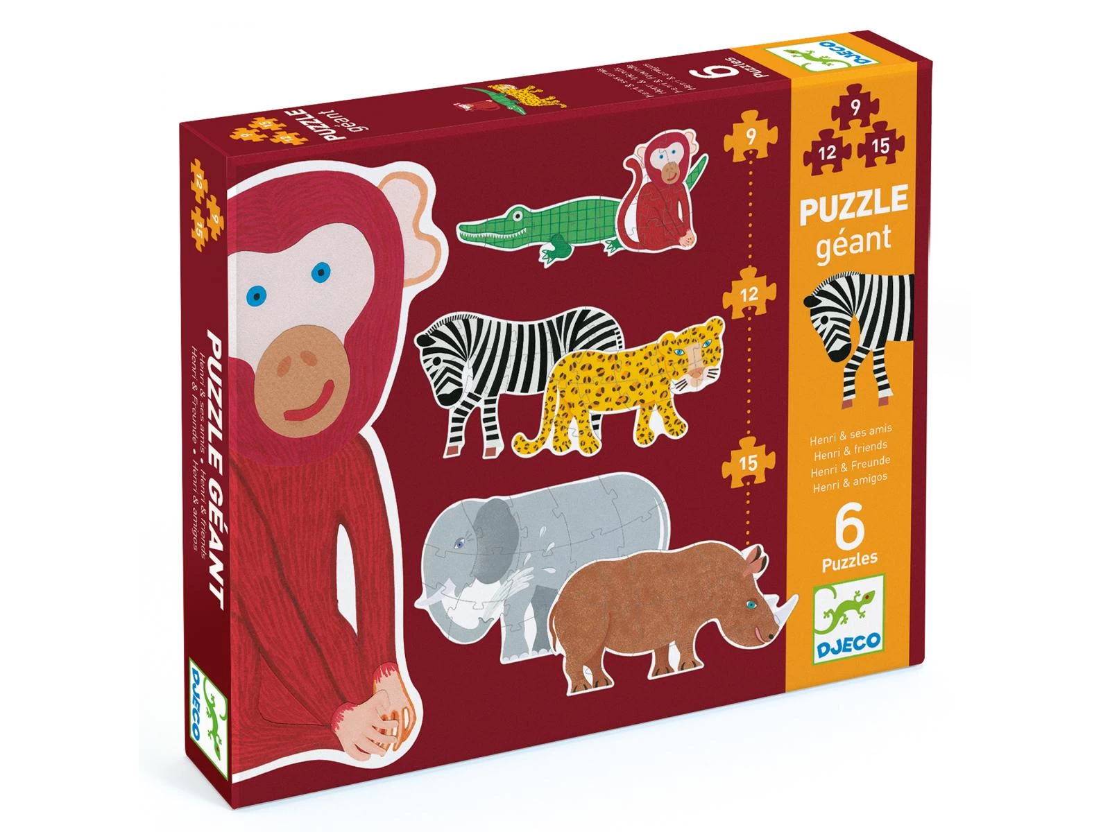 Djeco DJ07147 - Puzzles évolutifs - Henri & Ses Amis 1 Djeco DJ07147 - Puzzles évolutifs - Henri & Ses Amis