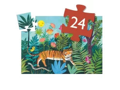 Djeco DJ07201 - Puzzles Silhouettes - La Balade Du Tigre - 24 Pcs -Djeco Le Paradis Des Jouets djeco dj07201 puzzles silhouettes la balade du tigre 24 pcs 1600 2