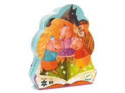 Djeco DJ07212 - Puzzles Silhouettes - Les Trois Petits Cochons - 24 Pcs