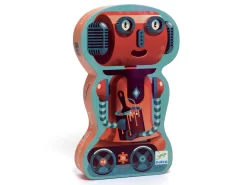 Djeco DJ07239 - Puzzles Silhouettes - Bob Le Robot - 36 Pcs