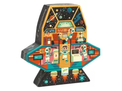 Djeco DJ07291 - Puzzles Silhouettes - Station Spatiale - 54 Pcs