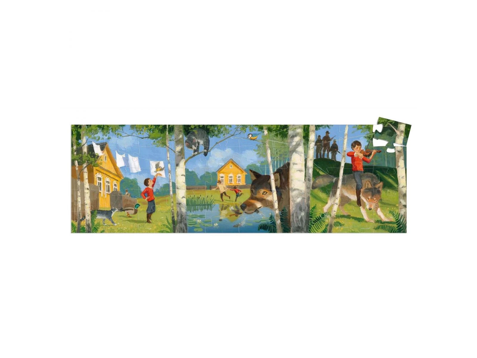 Djeco DJ07309 - Puzzles Silhouettes Pierre Et Le Loup - 50 Pcs 2 Djeco DJ07309 - Puzzles Silhouettes Pierre Et Le Loup - 50 Pcs – Image 2
