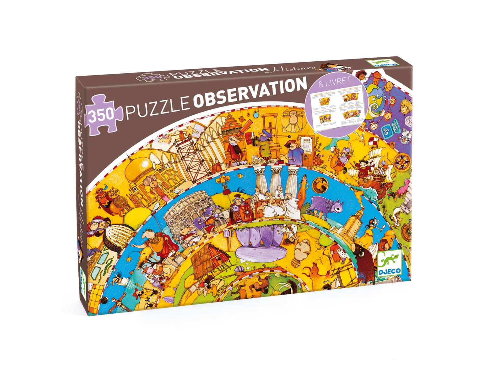 Djeco DJ07470 - Puzzles Observation - Histoire - 350 Pcs + Livret 1 Djeco DJ07470 - Puzzles Observation - Histoire - 350 Pcs + Livret