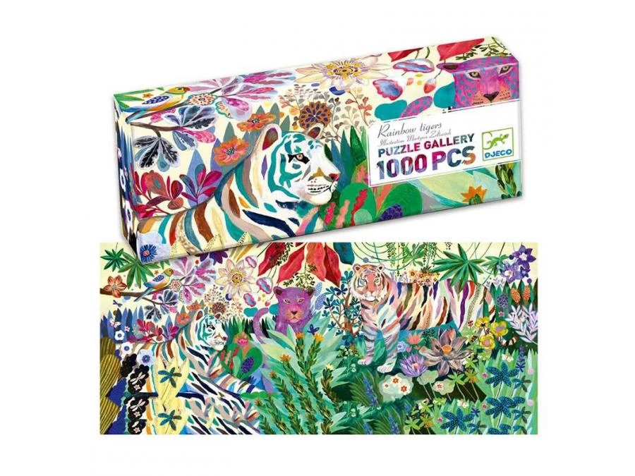 Djeco DJ07647 - Puzzles Gallery - Rainbow Tigers - 1000 Pcs 1 Djeco DJ07647 - Puzzles Gallery - Rainbow Tigers - 1000 Pcs