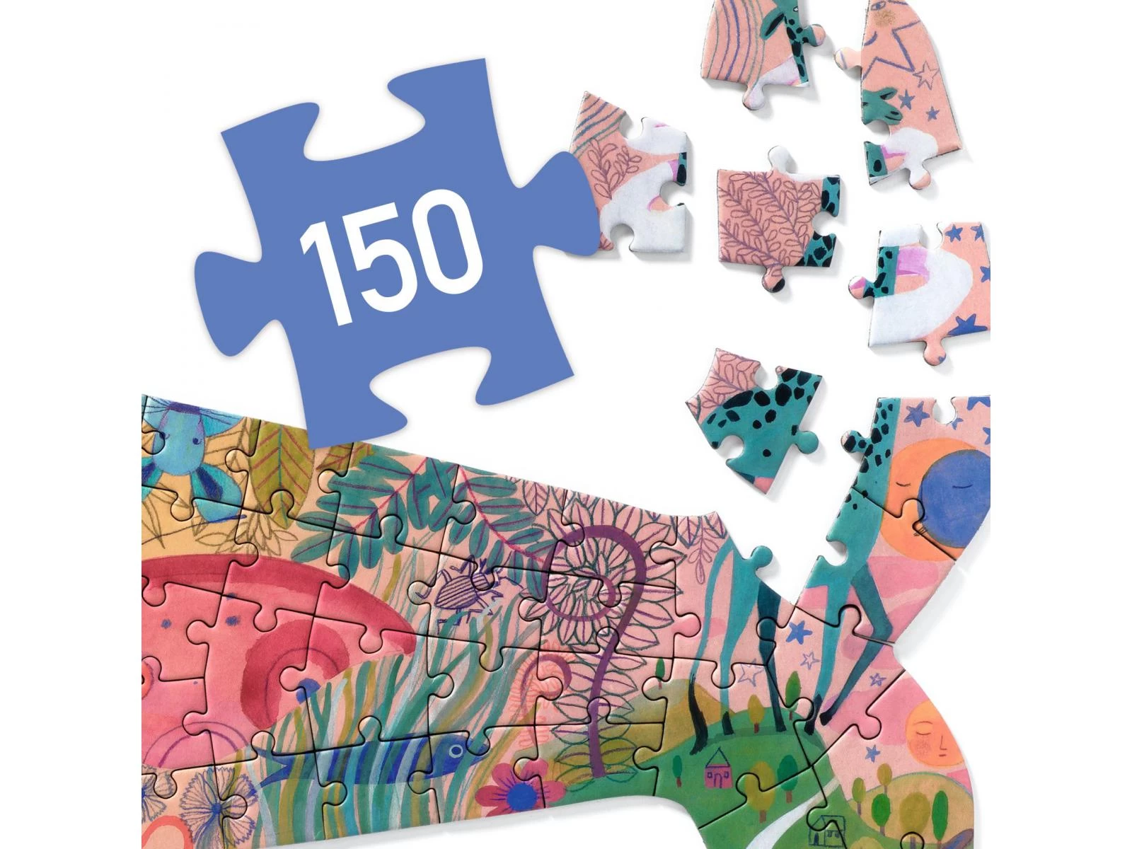 Djeco DJ07658 - Puzz'Art - Whale - 150 Pcs 3 Djeco DJ07658 - Puzz'Art - Whale - 150 Pcs – Image 3
