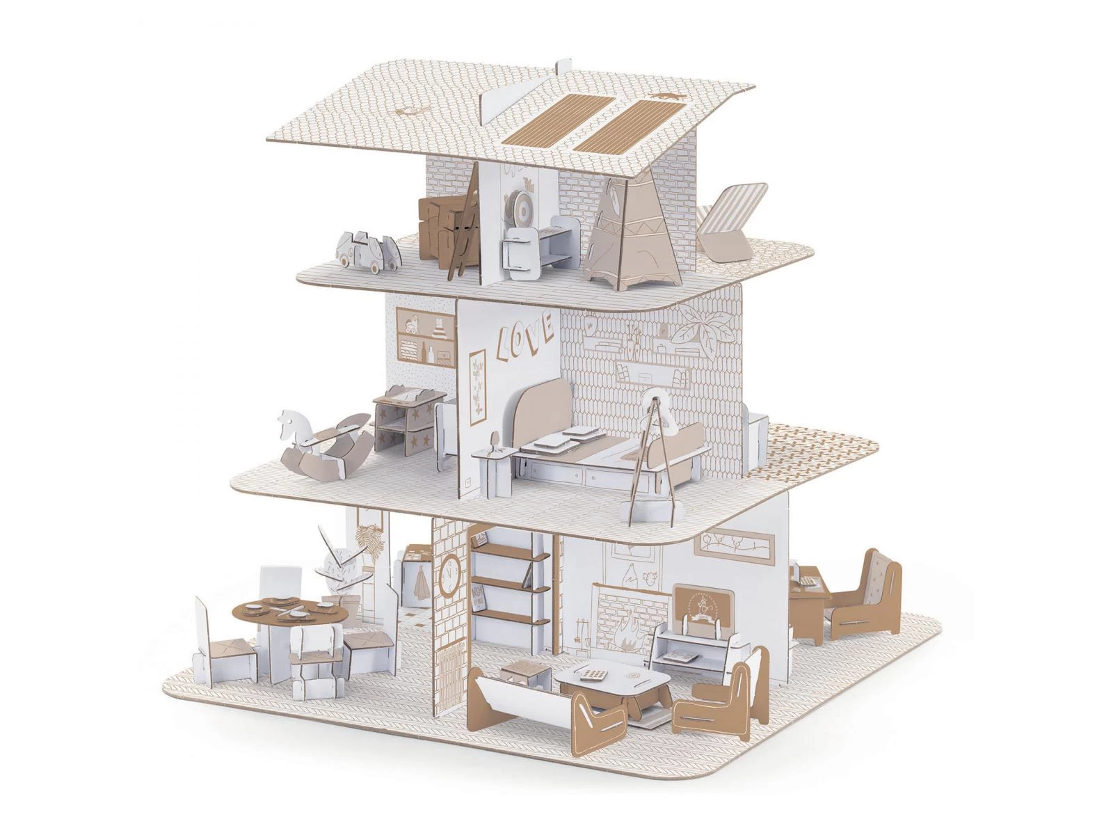 Djeco DJ08005 - Color. Assemble. Play - Maison De Poupées 3 Djeco DJ08005 - Color. Assemble. Play - Maison De Poupées – Image 3