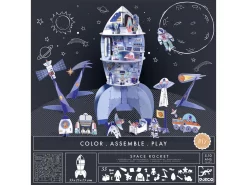 Djeco DJ08009 - Color. Assemble. Play - Fusée Spatiale -Djeco Le Paradis Des Jouets djeco dj08009 color assemble play fusee spatiale 1600 3