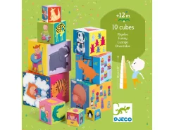 Djeco DJ08503 - Cubes Premier âge - 10 Cubes Rigolos -Djeco Le Paradis Des Jouets djeco dj08503 cubes premier age 10 cubes rigolos 1600 3