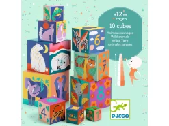 Djeco DJ08511 - Cubes Premier âge - Animaux Sauvages -Djeco Le Paradis Des Jouets djeco dj08511 cubes premier age animaux sauvages 1600 3