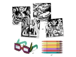 Djeco DJ08651 - Dessin Et Coloriage - Funny Freaks - 3D Effect -Djeco Le Paradis Des Jouets djeco dj08651 dessin et coloriage funny freaks 3d effect 1600 2