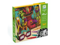 Djeco DJ08651 - Dessin Et Coloriage - Funny Freaks - 3D Effect