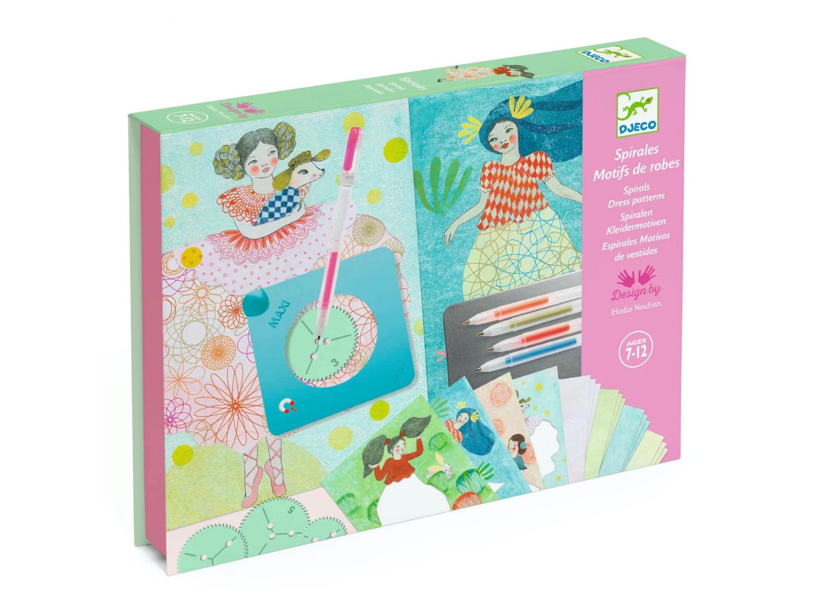 Djeco DJ08737 - Dessin Et Coloriage - Spirales - Motifs De Robes 1 Djeco DJ08737 - Dessin Et Coloriage - Spirales - Motifs De Robes