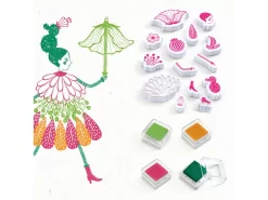Djeco DJ08741 - Tampons - Flower Girls -Djeco Le Paradis Des Jouets djeco dj08741 tampons flower girls 1400