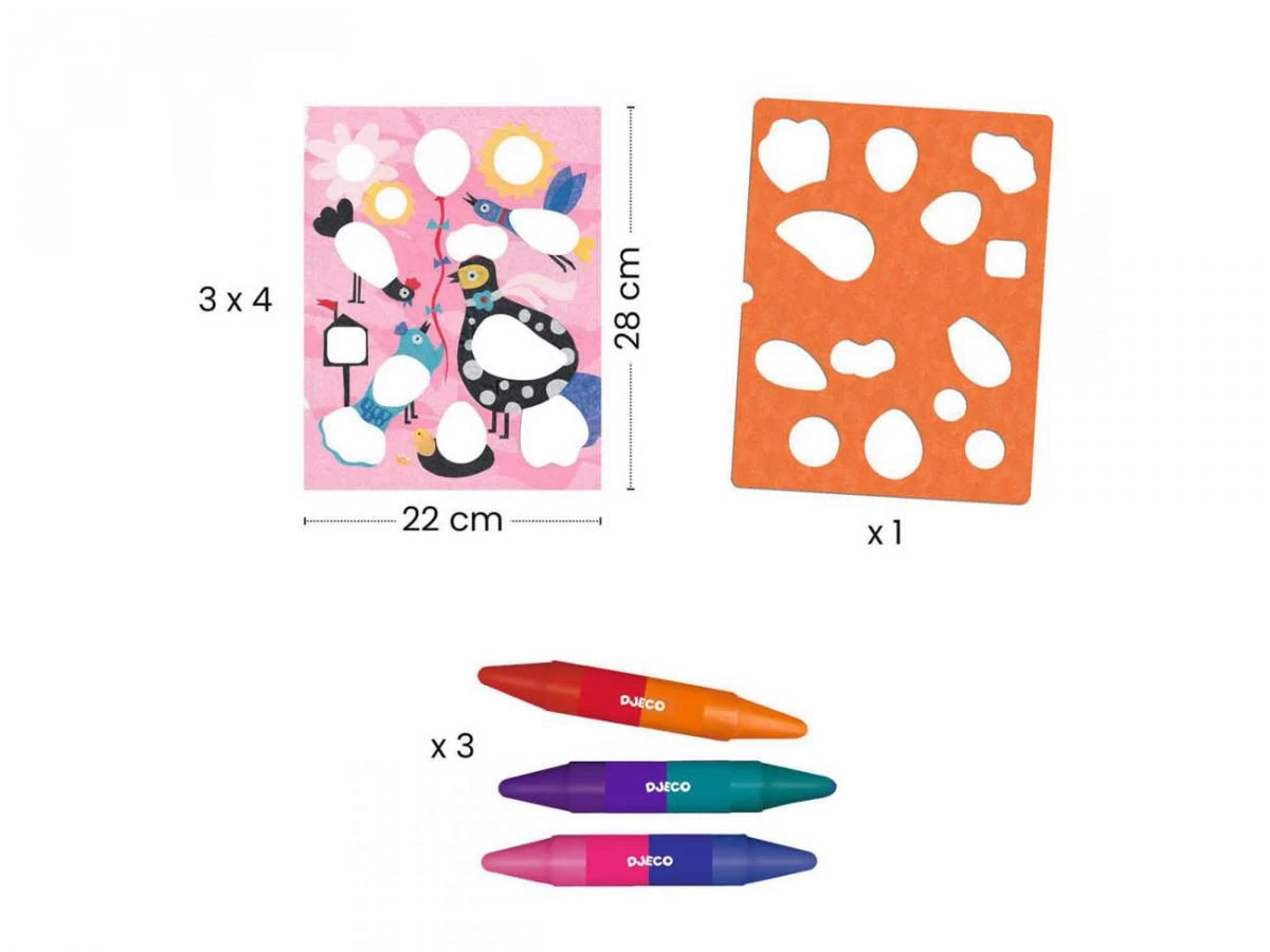 Djeco DJ08993 - Coloriage Pour Les Petits - Piou Piou & Co 3 Djeco DJ08993 - Coloriage Pour Les Petits - Piou Piou & Co – Image 3