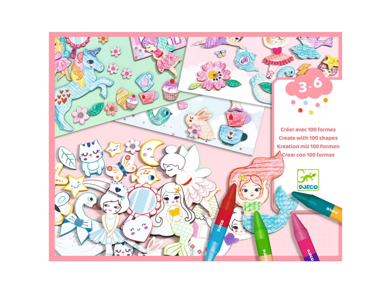 Djeco DJ08996 - Coloriage Pour Les Petits - Un Monde à Créer, Pink 4 Djeco DJ08996 - Coloriage Pour Les Petits - Un Monde à Créer, Pink – Image 4