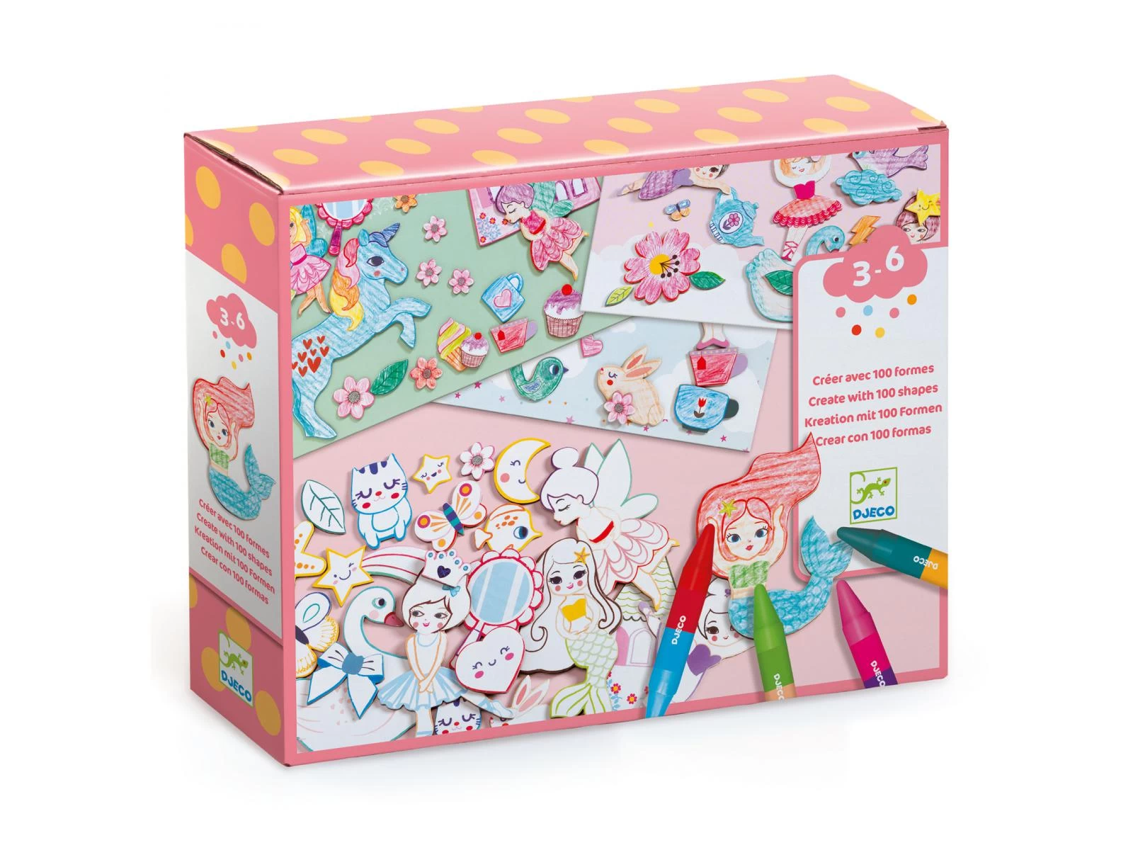 Djeco DJ08996 - Coloriage Pour Les Petits - Un Monde à Créer, Pink 1 Djeco DJ08996 - Coloriage Pour Les Petits - Un Monde à Créer, Pink