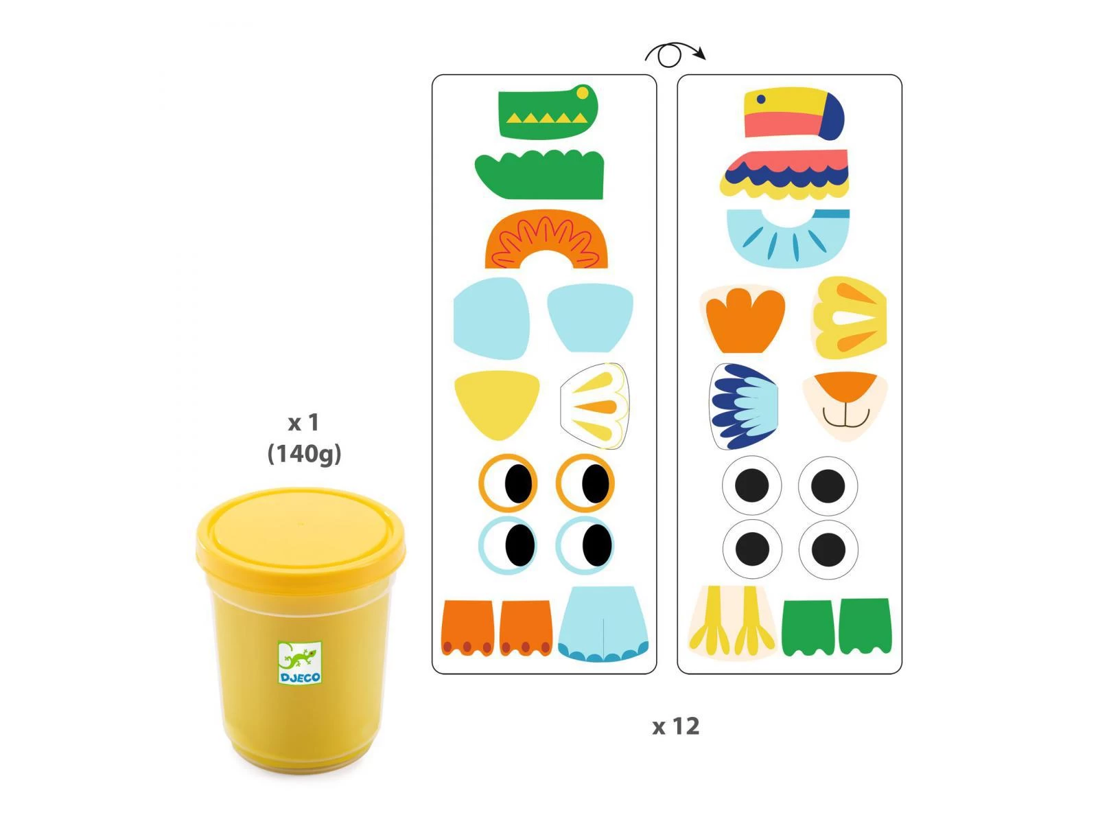 Djeco DJ09030 - Pâte à Modeler - Mapatanimaux 3 Djeco DJ09030 - Pâte à Modeler - Mapatanimaux – Image 3