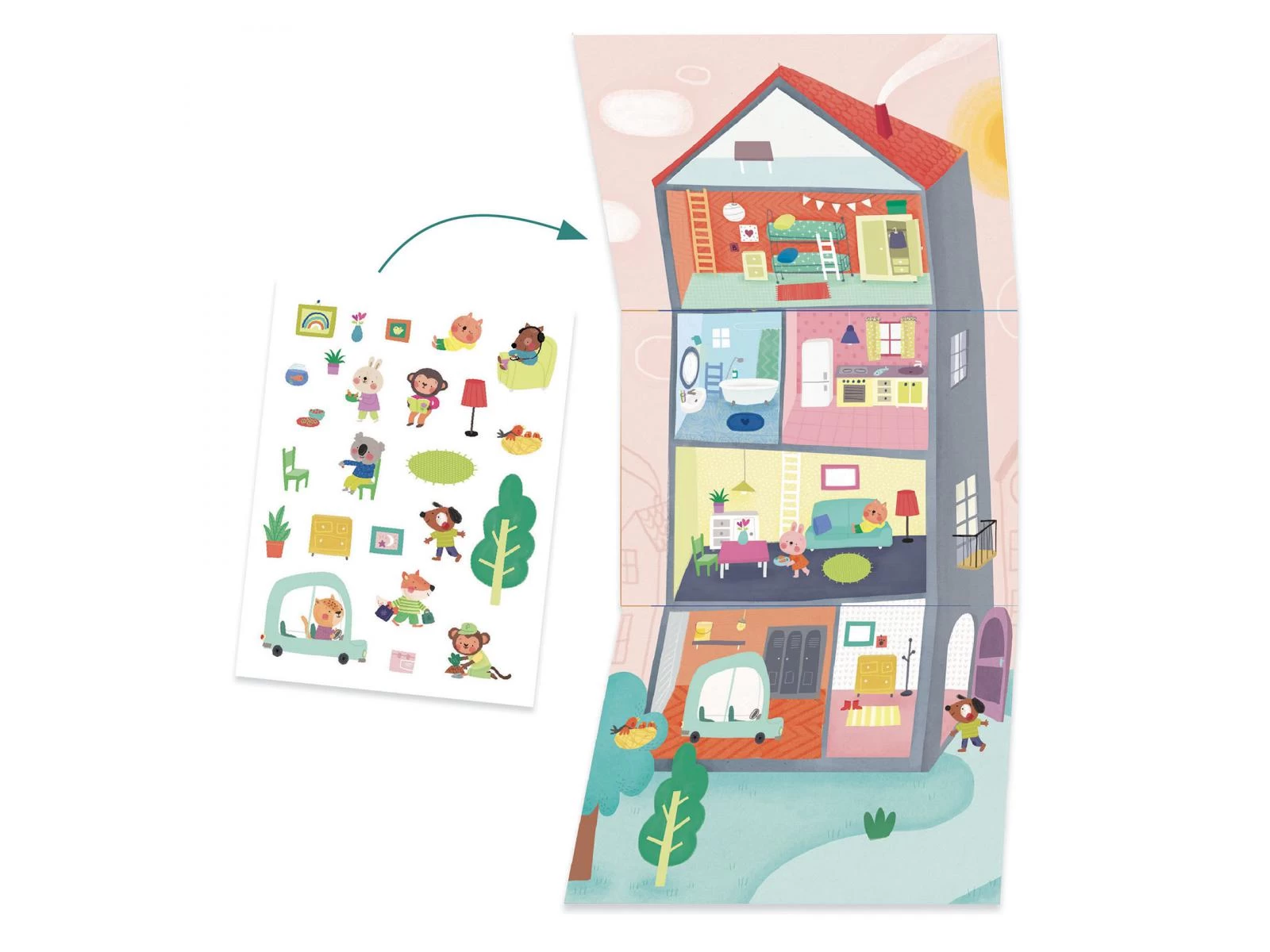 Djeco DJ09293 - Coffret Multi-activités Pour Les Petits - Les Animaux Et Leurs Maisons 2 Djeco DJ09293 - Coffret Multi-activités Pour Les Petits - Les Animaux Et Leurs Maisons – Image 2