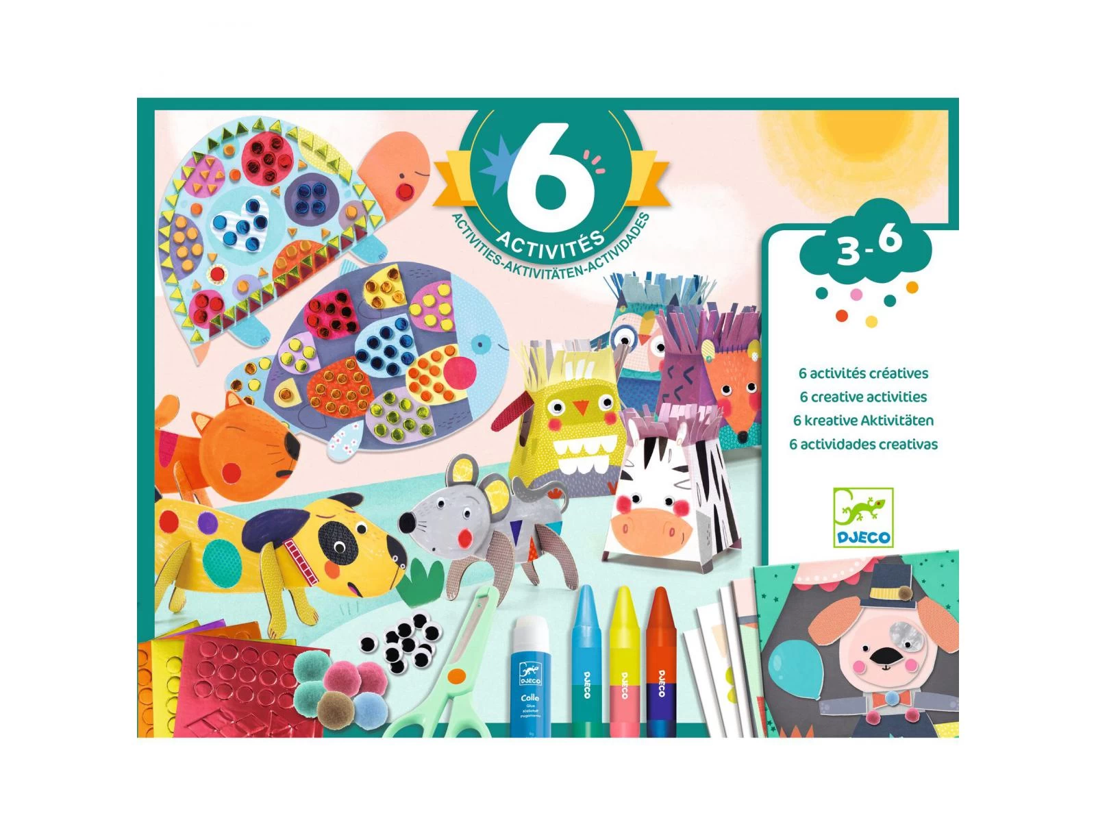 Djeco DJ09293 - Coffret Multi-activités Pour Les Petits - Les Animaux Et Leurs Maisons 4 Djeco DJ09293 - Coffret Multi-activités Pour Les Petits - Les Animaux Et Leurs Maisons – Image 4