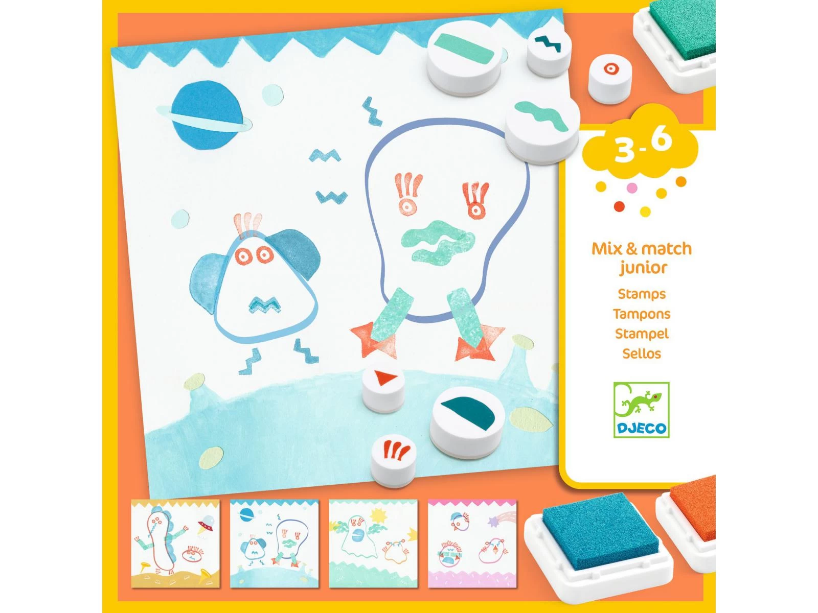 Djeco DJ09951 - Tampons Pour Les Petits - Là-haut 4 Djeco DJ09951 - Tampons Pour Les Petits - Là-haut – Image 4