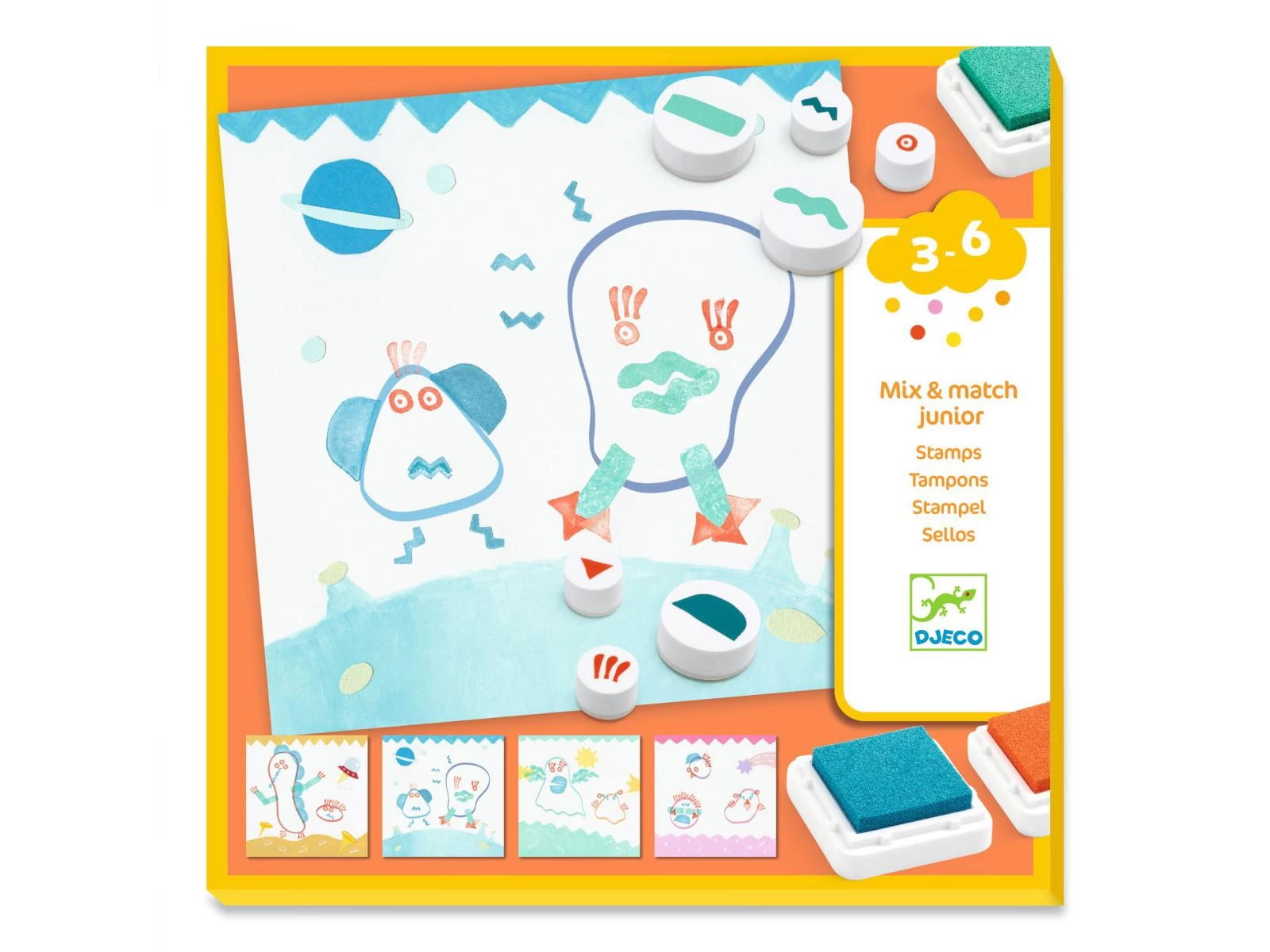 Djeco DJ09951 - Tampons Pour Les Petits - Là-haut 1 Djeco DJ09951 - Tampons Pour Les Petits - Là-haut